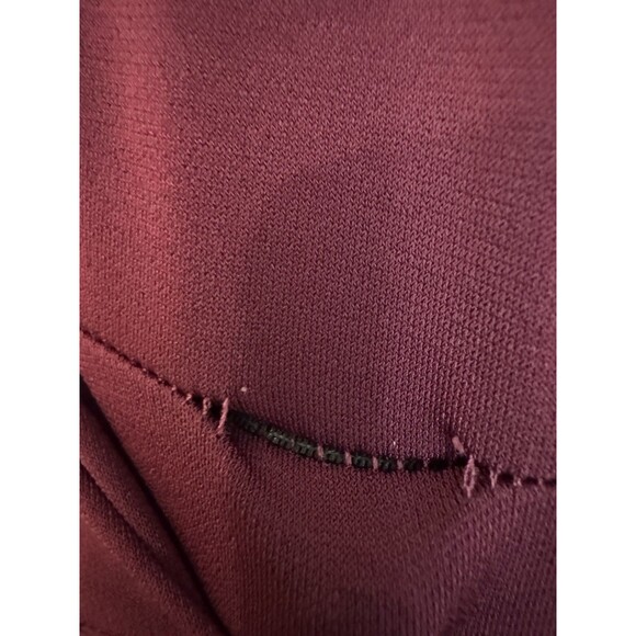 Torrid Womens Faux Wrap Midi Dress Size 1X Studio Knit Burgundy Red Stretch Fall - Picture 6 of 9